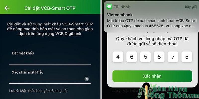 Các bước lấy mã Pin VCB Smart