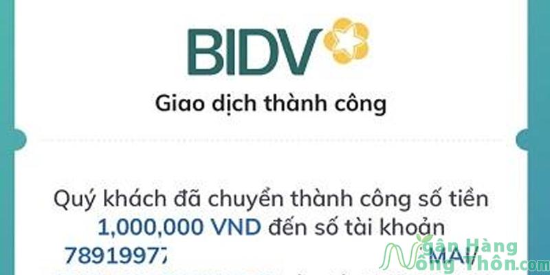 BIDV SmartBanking không chuyển được tiền