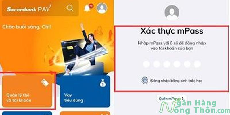 Quản lý thẻ và tài khoản