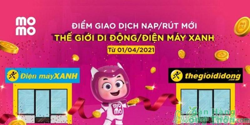 Rút tiền Momo ra tiền mặt tại Thế Giới Di Động