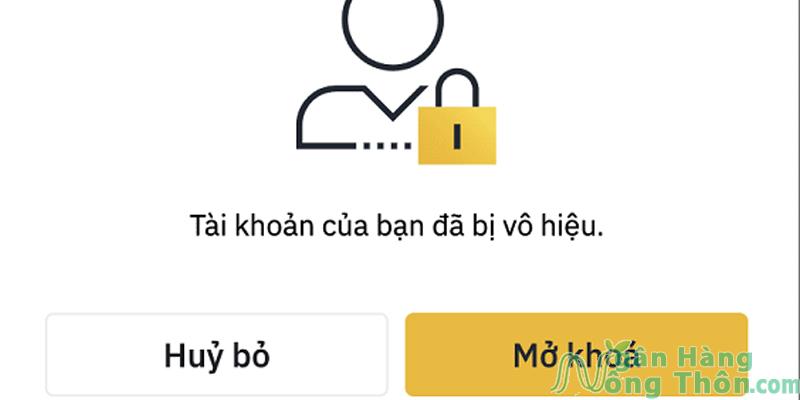 Tài khoản Agribank đang bị khoá