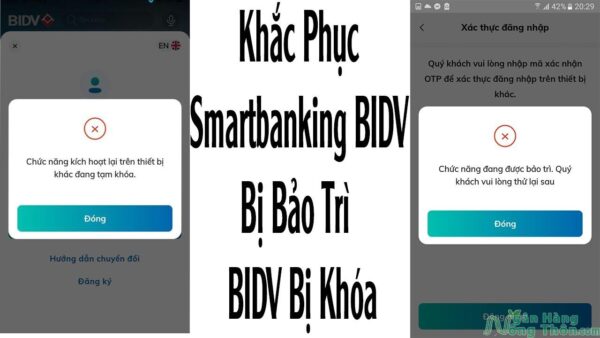 Hệ thống BIDV SmartBanking đang bảo trì