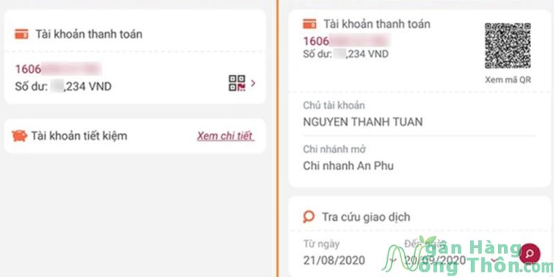 Tra cứu tài khoản qua online