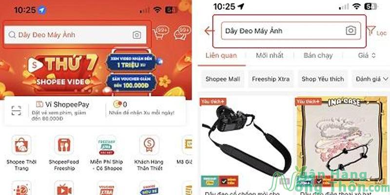 Các bước tìm tên Shop trên Shopee bằng điện thoại