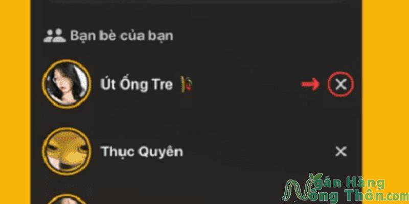 Chọn bạn cần xóa