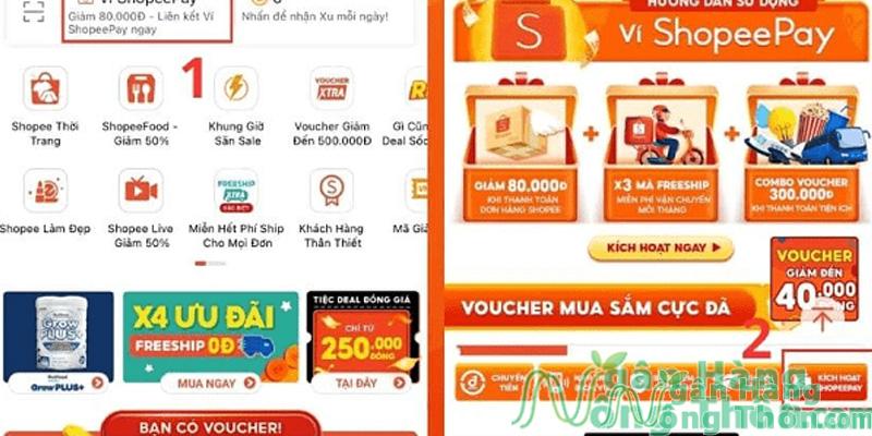 Chọn ví ShopeePay > chọn kích hoạt Shopeepay