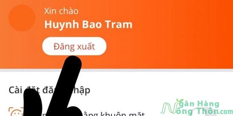 Đăng xuất tài khoản MSB trên thiết bị khác > chọn Đăng Xuất