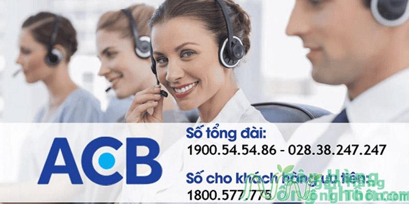 khóa hủy thẻ ACB tạm thời qua tổng đài