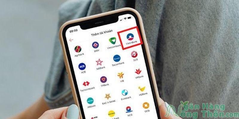 Liên kết ví ShopeePay với Vietinbank trực tiếp trên app > Chọn Logo Vietinbank