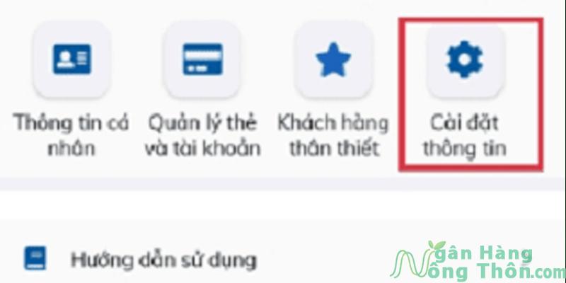 Chọn mục Quản lý tài khoản > sau đó nhấp vào Cài đặt thông tin