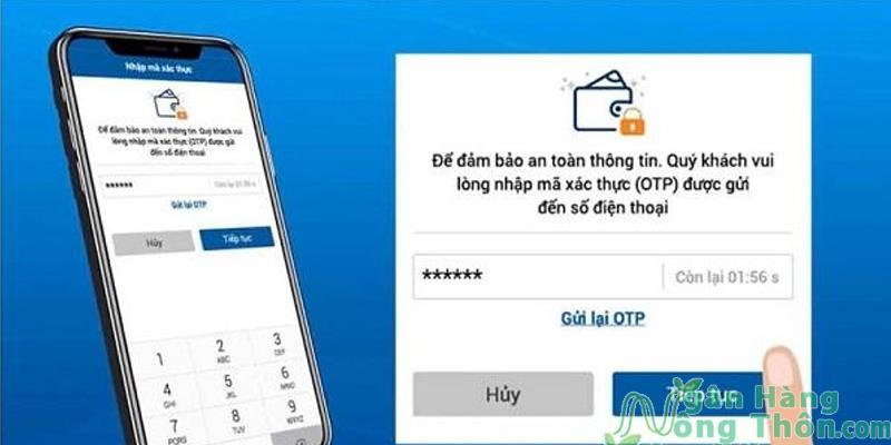 Nhập Mã OTP gửi về tin nhắn điện thoại > Nhấn Tiếp tục
