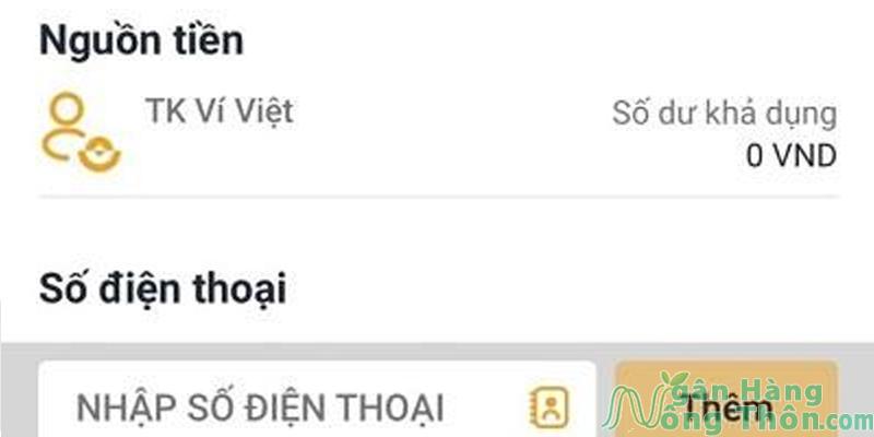 Chuyển khoản đến nhiều tài khoản Ví Việt > Nhập Số điện thoại, số tiền, nội dung > Nhấn Tiếp tục