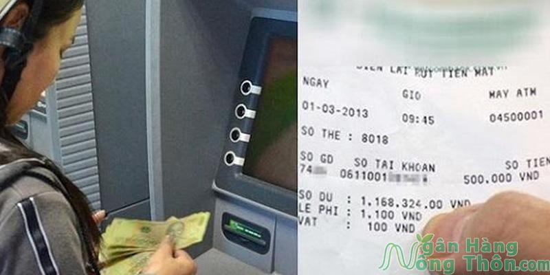 In bill chuyển tiền Techcombank tại cây ATM