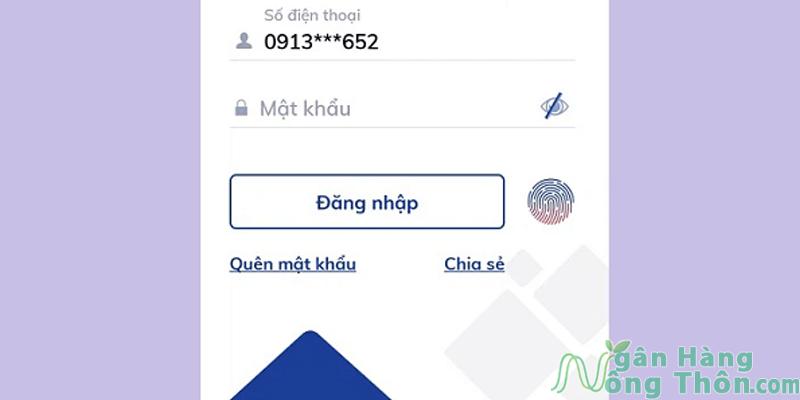 Đăng nhập mật khẩu tài khoản vào ứng dụng SmartBanking BIDV