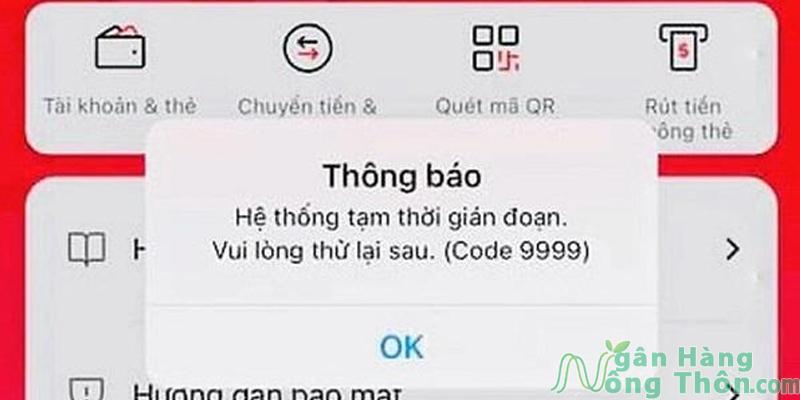 Hệ thống ngân hàng bị lỗi