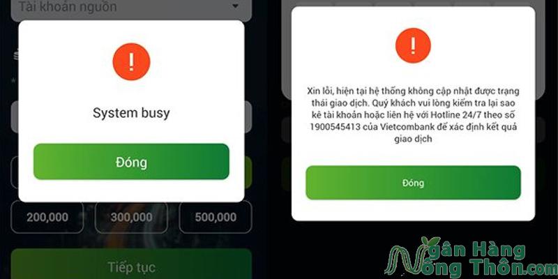 Hệ thống Vietcombank bị lỗi