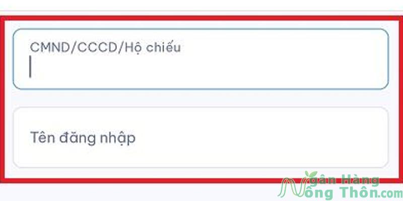 Nhập vào Số CMND/CCCD/Hộ chiếu và Tên đăng nhập > Nhấn nút Xác nhận