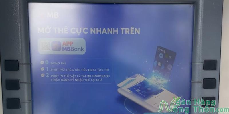 Đến ATM MB Bank rút tiền app