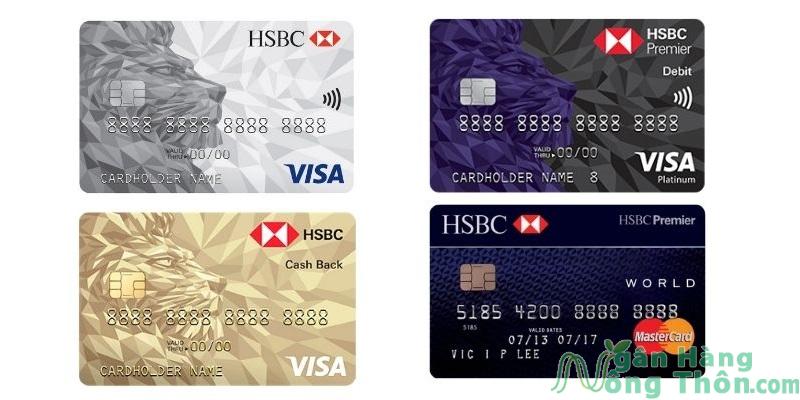 các loại thẻ tín dụng hsbc