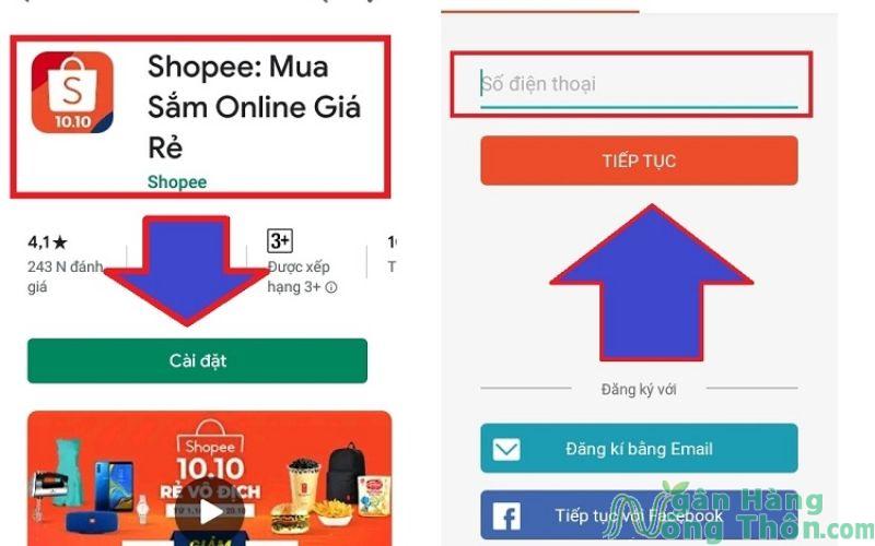 Tải ứng dụng Shopee về điện thoại