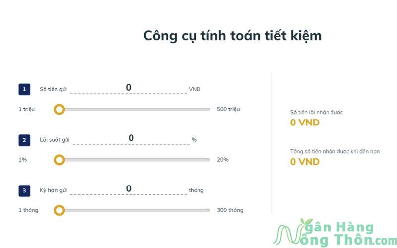 Công cụ tính lãi suất gửi tiết kiệm online BIDV