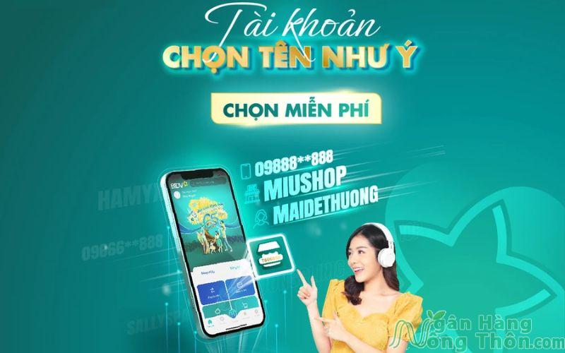 Các số tài khoản số đẹp BIDV