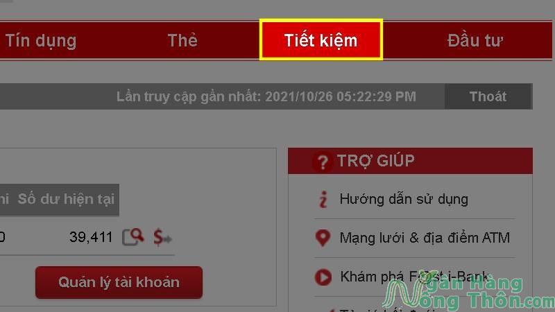 Gửi tiết kiệm online Techcombank qua Website