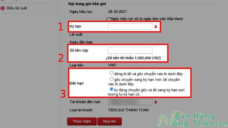 Gửi tiết kiệm online Techcombank qua Website