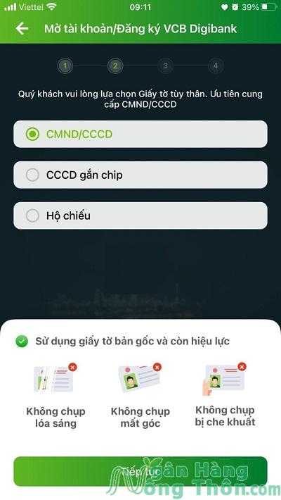 Mở tài khoản số đẹp VCB online tại nhà