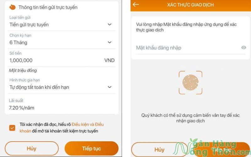 Cách gửi tiết kiệm online Agribank