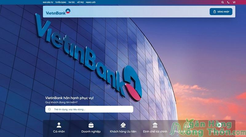 Rút tiền tiết kiệm online Vietinbank trên trang web