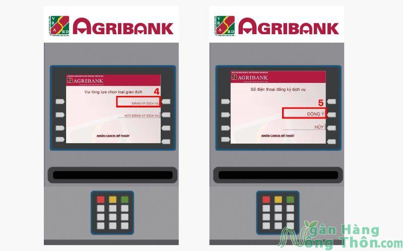 cách đăng ký dịch vụ e commerce agribank tại ATM