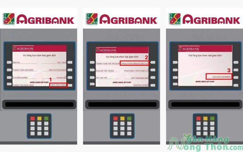 cách đăng ký dịch vụ e commerce agribank tại ATM