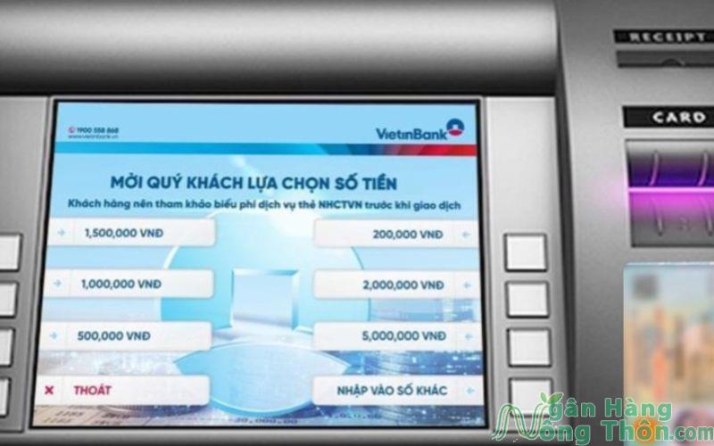 Cách rút tiền bằng CCCD tại atm ngân hàng